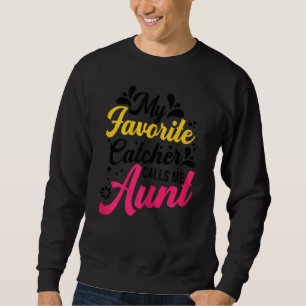 Softball-Grafik-Frauen und Tante-Softball-Fänger Sweatshirt