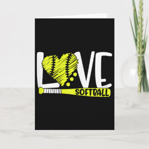 Softball-Grafik für jugendliche Mädchen und Frauen Karte