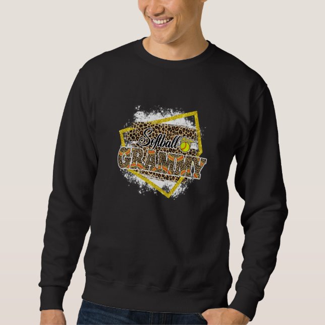 Softball Grammy Leopard Bleached Family Matching   Sweatshirt (Vorderseite)