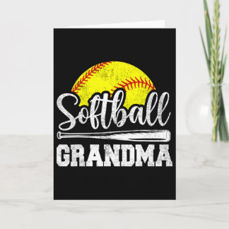 Softball Grandma Softball Player Game Day Mother's Karte