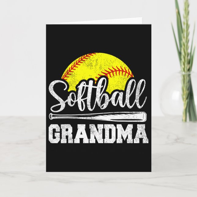 Softball Grandma Softball Player Game Day Mother's Karte (Vorderseite)