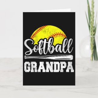 Softball Grandpa Softball Player Game Day Father's Karte