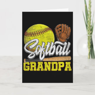 Softball Grandpa Softball Player Game Day Father's Karte