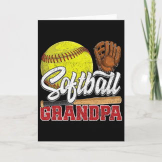 Softball Grandpa Softball Player Game Day Father's Karte