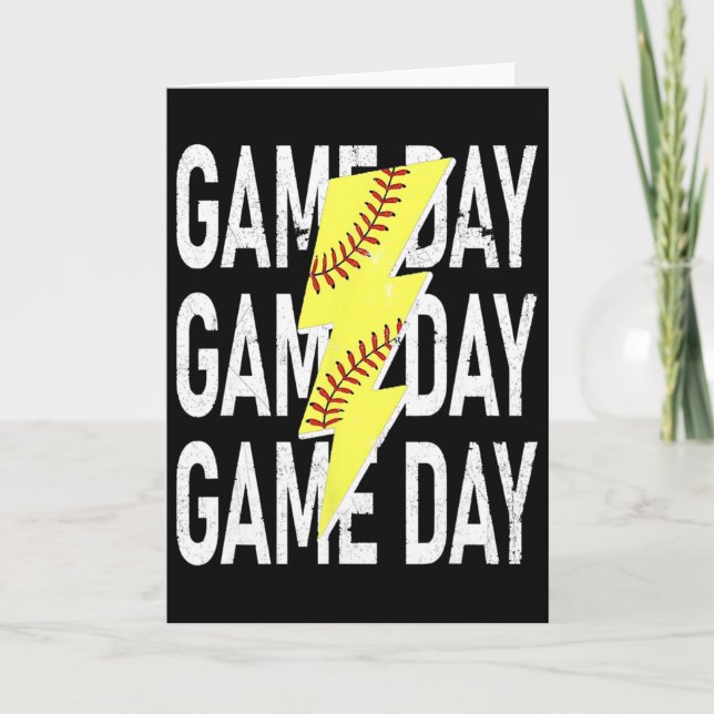 Softball Granny Game Day Graphic With Fun Vibes Ga Karte (Vorderseite)