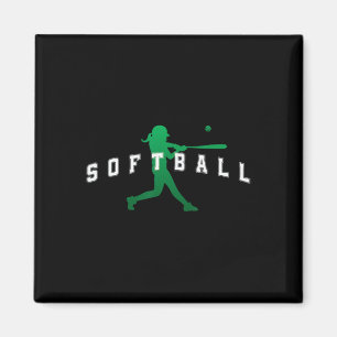 Softball Green Team Spieler Varsity Text Magnet