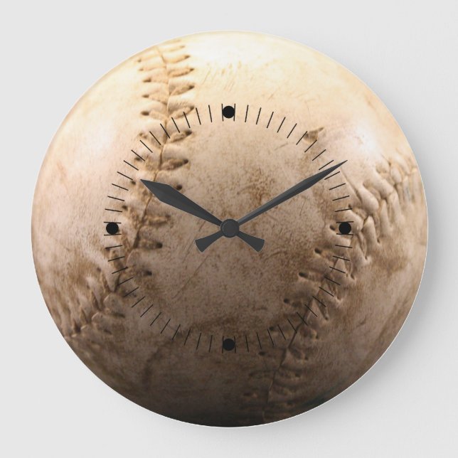 Softball Große Wanduhr (Vorderseite)
