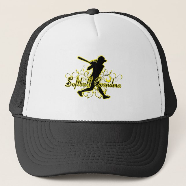 Softball-Großmutter (Silhouette) .png Truckerkappe (Vorderseite)
