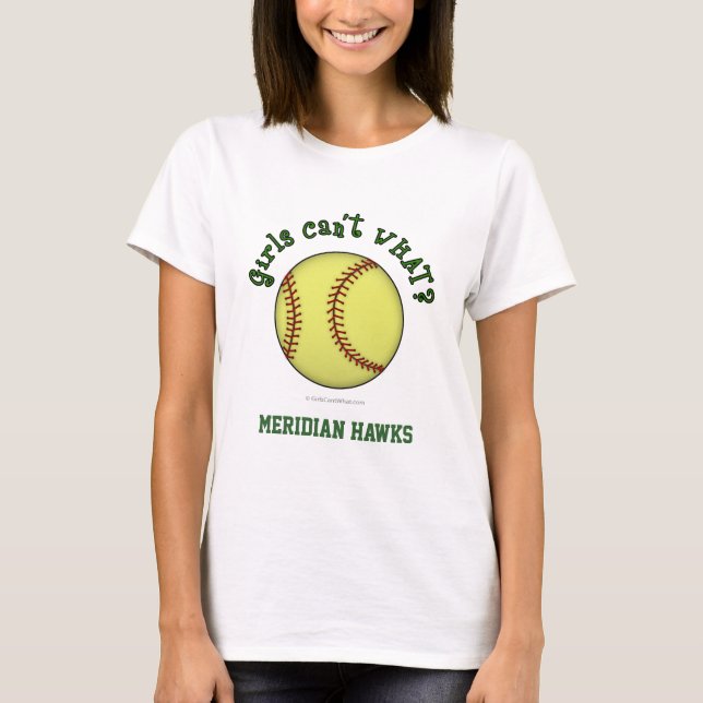 Softball-grün T-Shirt (Vorderseite)