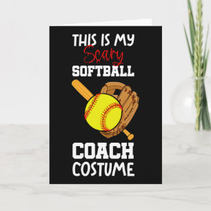 Softball Halloween Grusel Trainer Kostüm Spieler Karte