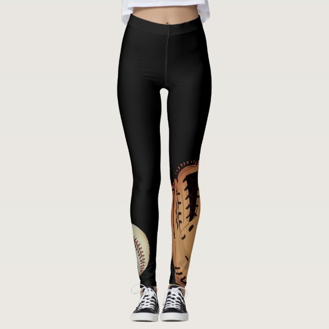 Softball-Handschuh-und Ball-Leggings Leggings (Vorderseite)