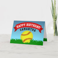 Softball Happy Birthday