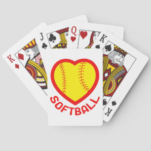Softball Heart Spielkarten