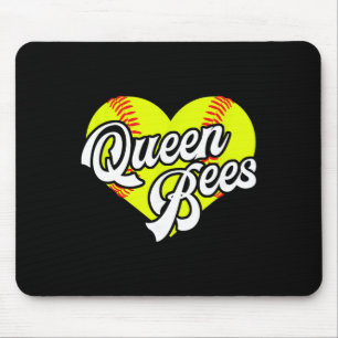 Softball Herz Königinnen Bienen Team T-Ball Liga M Mousepad