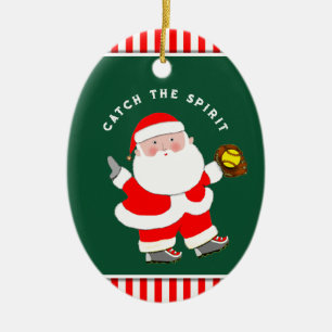 Softball Holiday-Geschenk Keramik Ornament