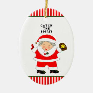 Softball Holiday-Geschenk Keramik Ornament