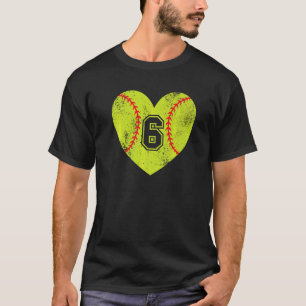 Softball-Hörer Player 6 Softball Mama Vater Vielfa T-Shirt