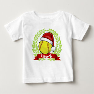 Softball in einer baby t-shirt