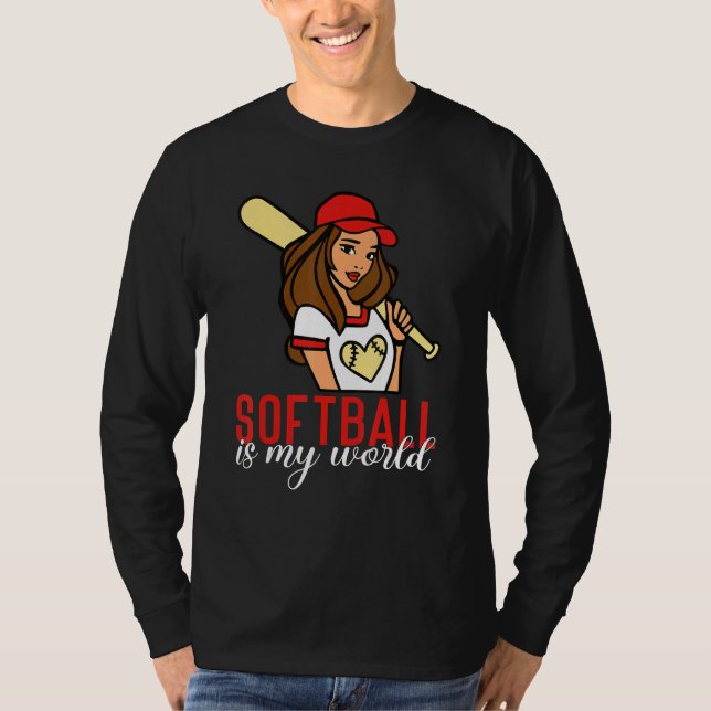 Softball is my World Softball T-Shirt (Vorderseite)
