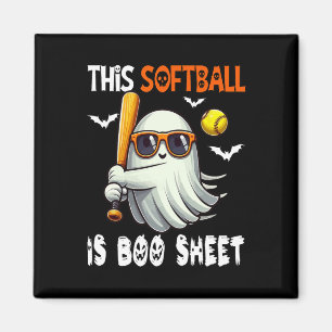 Softball ist Boo Sheet Halloween-Kostüm Spieler Te Magnet