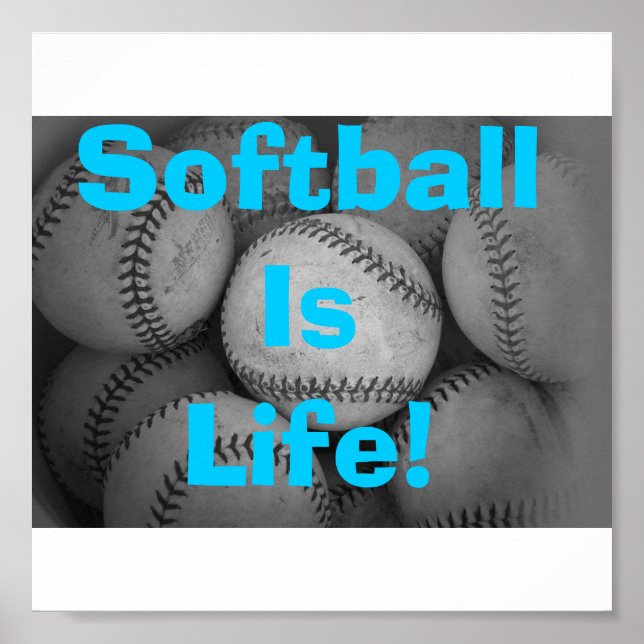 Softball ist Leben Poster (Vorne)