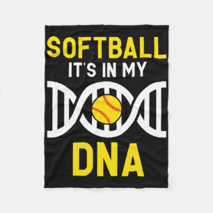 Softball ist meine DNA Lustiger Softball-Spieler F Fleecedecke