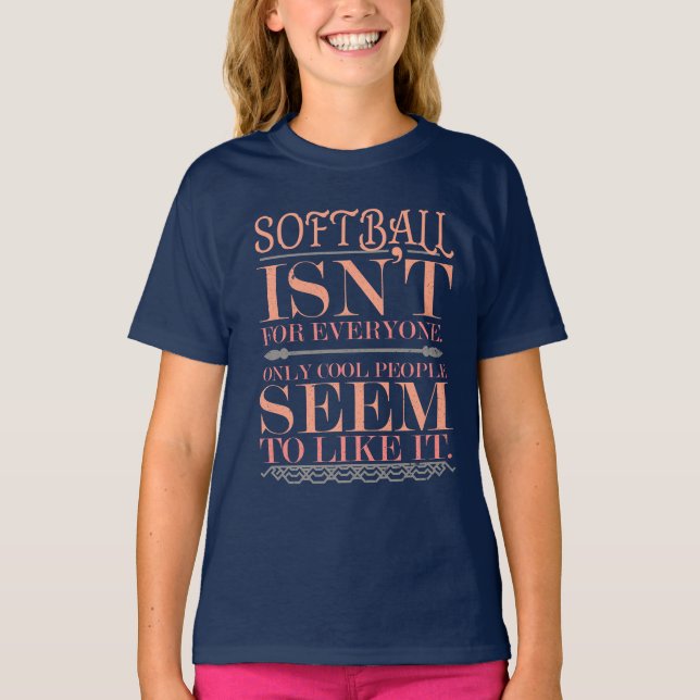 Softball ist nicht für jeden, nur Coole Menschen T-Shirt (Vorderseite)