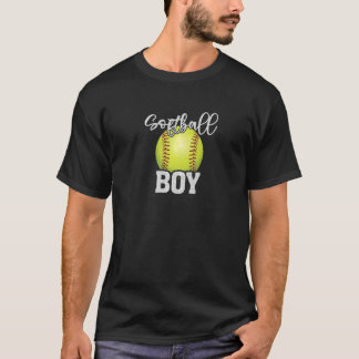 Softball-Junge Vintage Softball Familie Passend T-Shirt