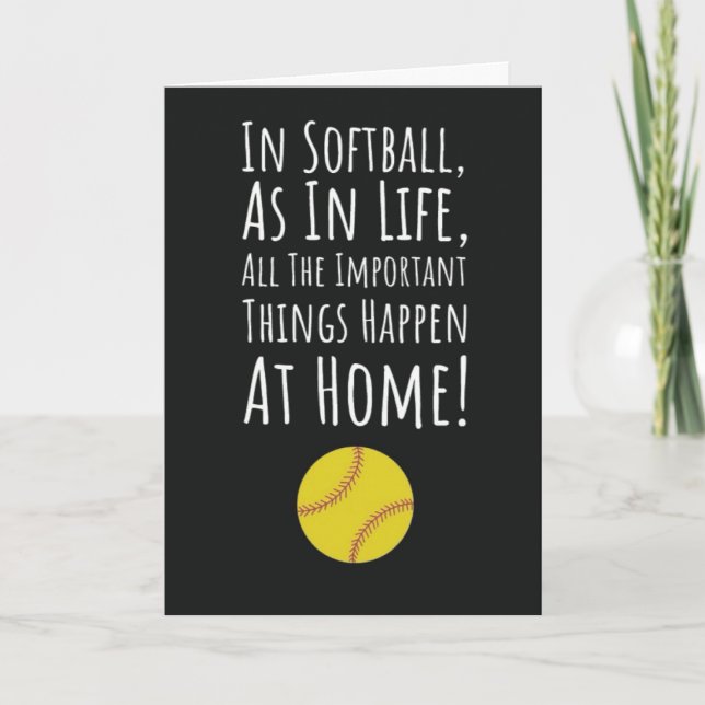 Softball-Karten Sport Vintag gelb Karte (Vorderseite)