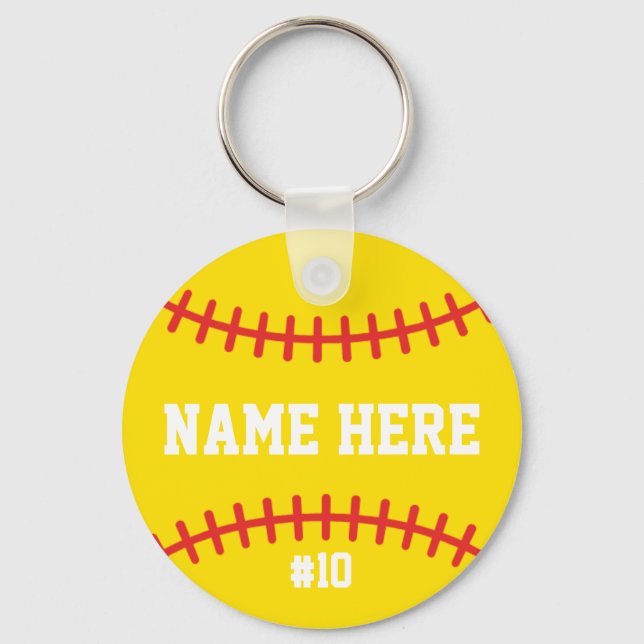 Softball Keychain Girls Team Cheap Athletes Player Schlüsselanhänger (Vorderseite)