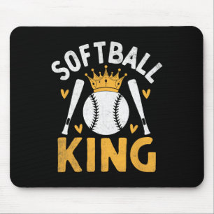 Softball-König Catcher Pitcher Softballer Mousepad