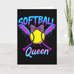 Softball-Königin Grafik Für Frauen Mädchen Eiscrem Karte