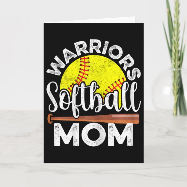 Softball Krieger Mama - Muttertag Softball Mama Karte (Vorderseite)