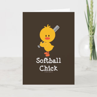 Softball-Küken-Gruß-Karte Karte