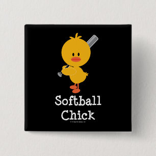 Softball-Küken-Knopf Button