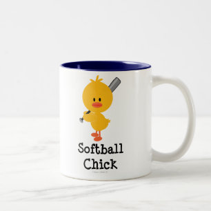 Softball-Küken-Tasse Zweifarbige Tasse