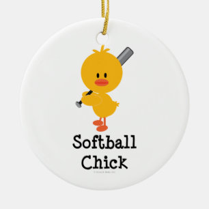 Softball-Küken-Verzierung Keramik Ornament