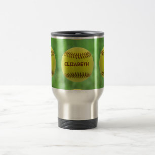 Softball-kundenspezifische Ball-Reise-Tasse Reisebecher