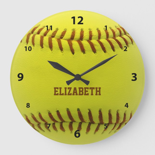 Softball-kundenspezifische Ball-Wanduhr Große Wanduhr (Vorderseite)