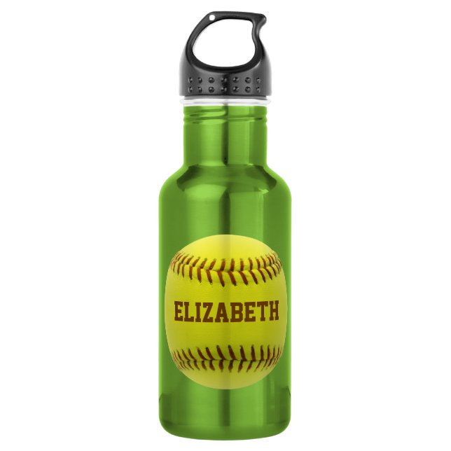 Softball-kundenspezifische Ball-Wasser-Flasche Edelstahlflasche (Vorderseite)