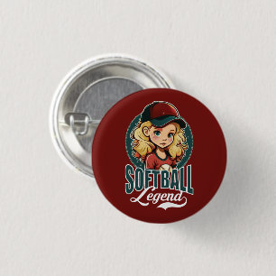 Softball Legende Button