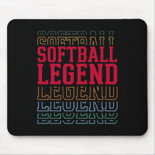 Softball-Legende Lustiger mehrschichtiger Text Tea Mousepad