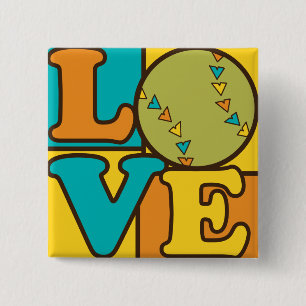 Softball-Liebe Button