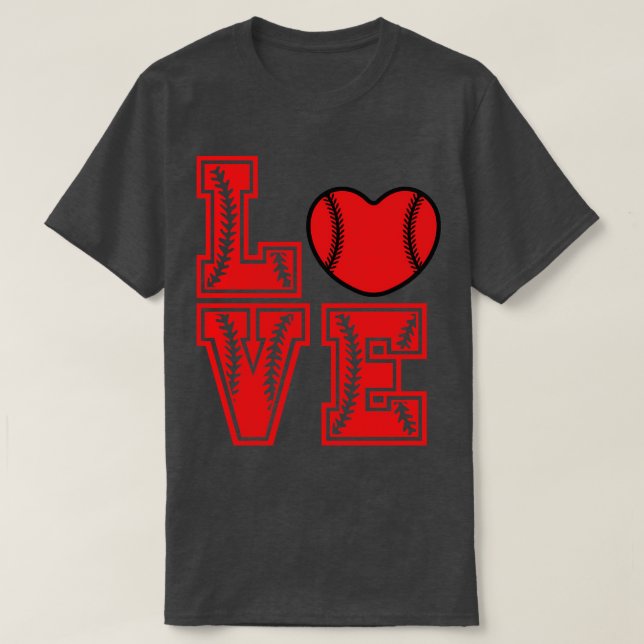 Softball LIEBE Funny 11 T-Shirt (Design vorne)