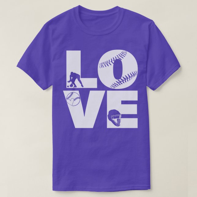 Softball LIEBE Funny 14 T-Shirt (Design vorne)