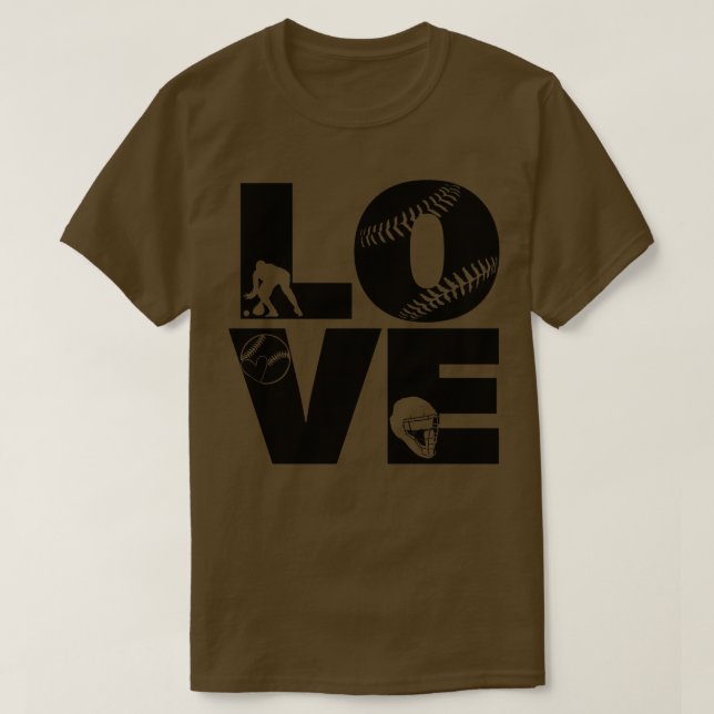 Softball LIEBE Funny 2 T-Shirt (Design vorne)