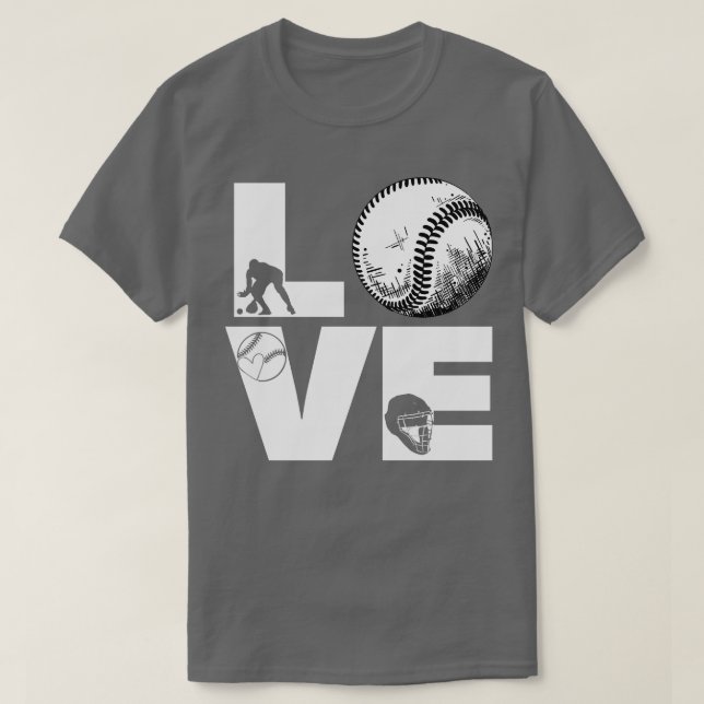 Softball-LIEBE Funny 8 T-Shirt (Design vorne)