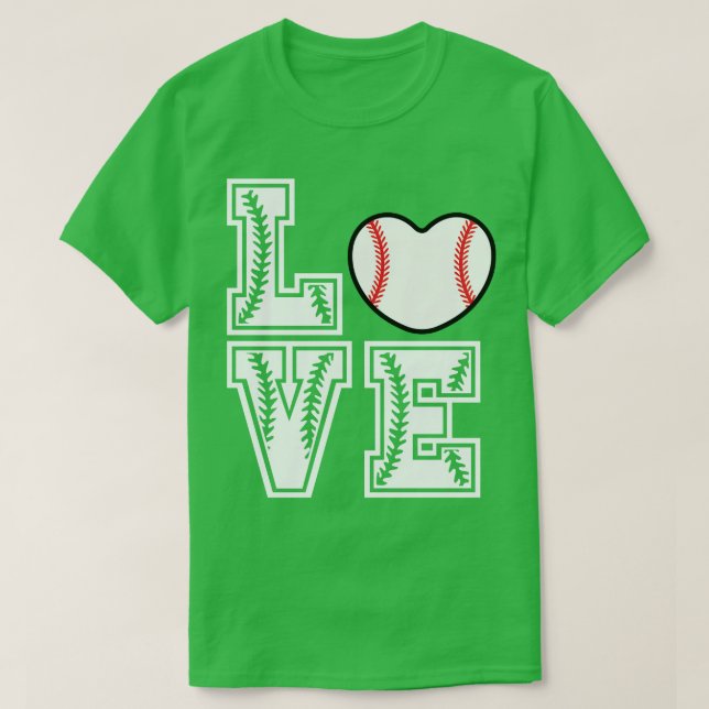 Softball LIEBE Funny 9 T-Shirt (Design vorne)
