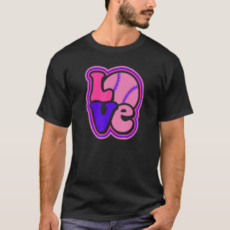 Softball-Liebe für Teen Girls & Women Lila & Pink T-Shirt