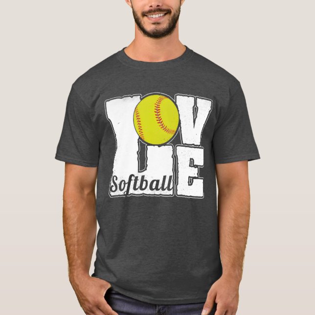 SOFTBALL LIEBE Geschenk T-Shirt (Vorderseite)